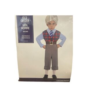 Old Geezer Youth Child Boys Size Medium 8-10 Halloween Dress Up Costume